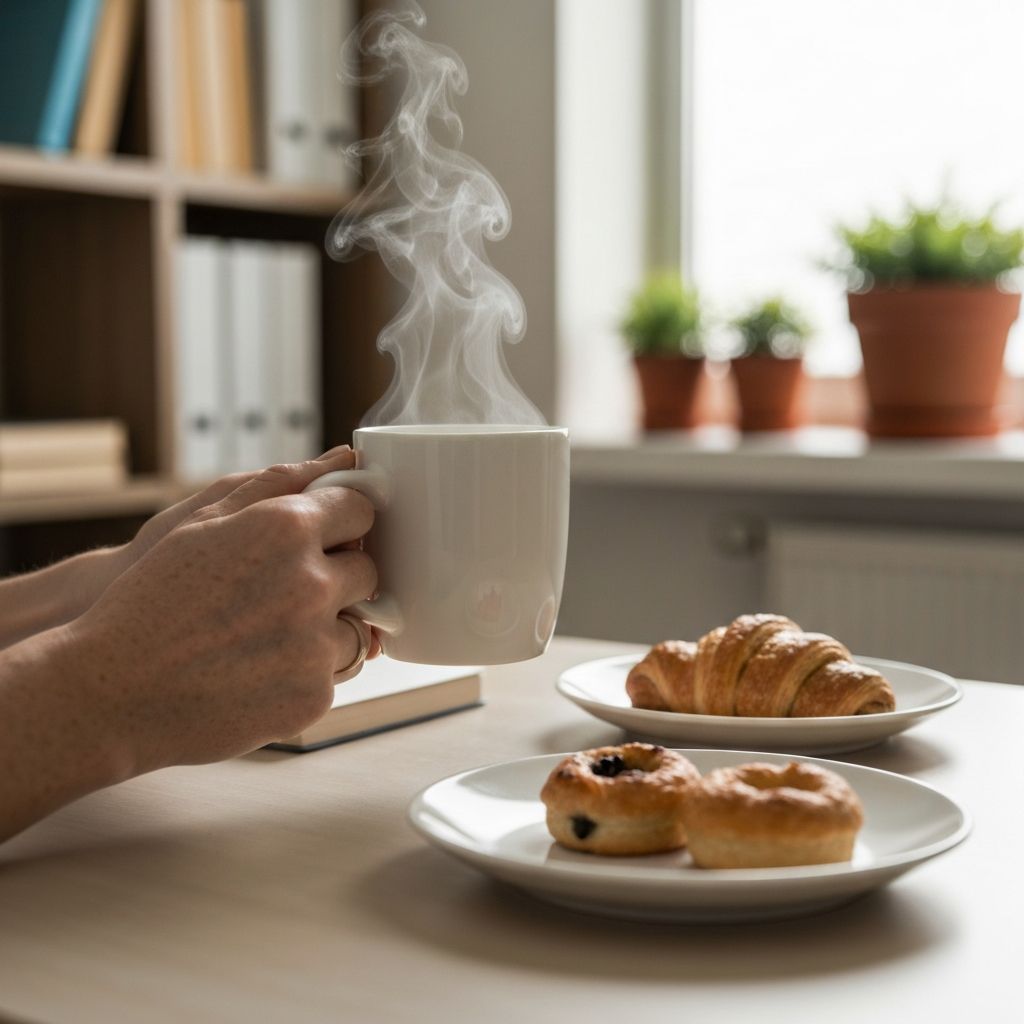 Pausas para café e lanches